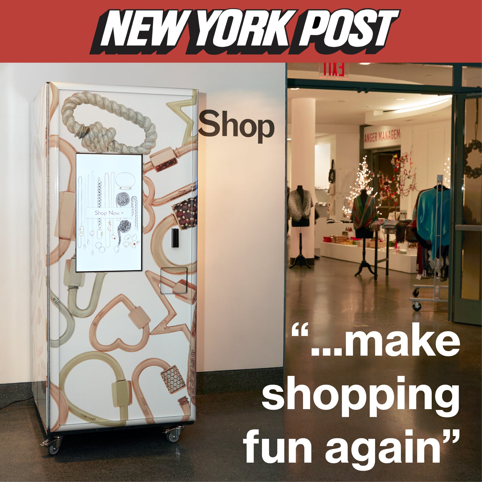 Huge snow globes and selfie gift wrap make shopping fun again