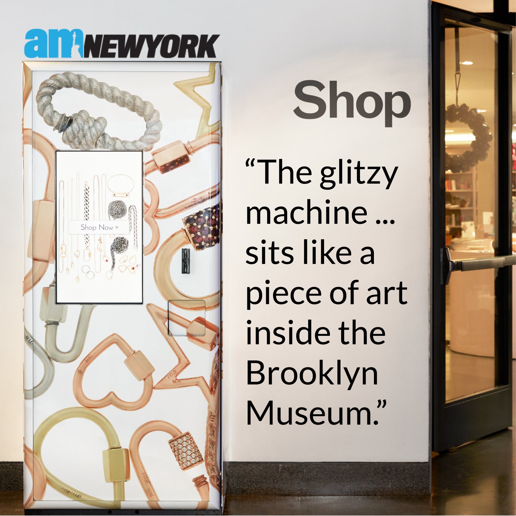 Vending machine sells fine jewelry inside the Brooklyn Museum, and could be the first of many