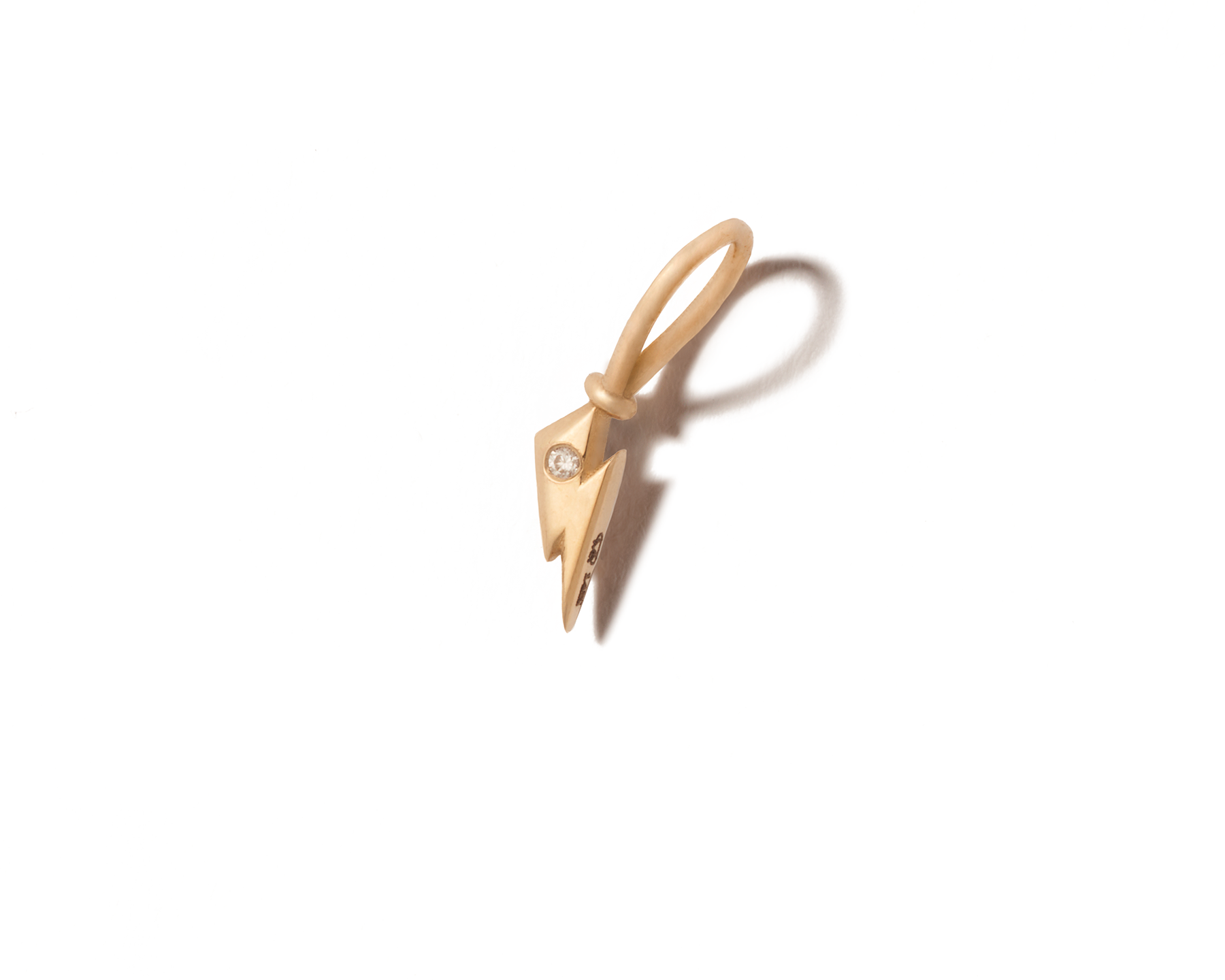Lightning bolt tiny gold necklace charm