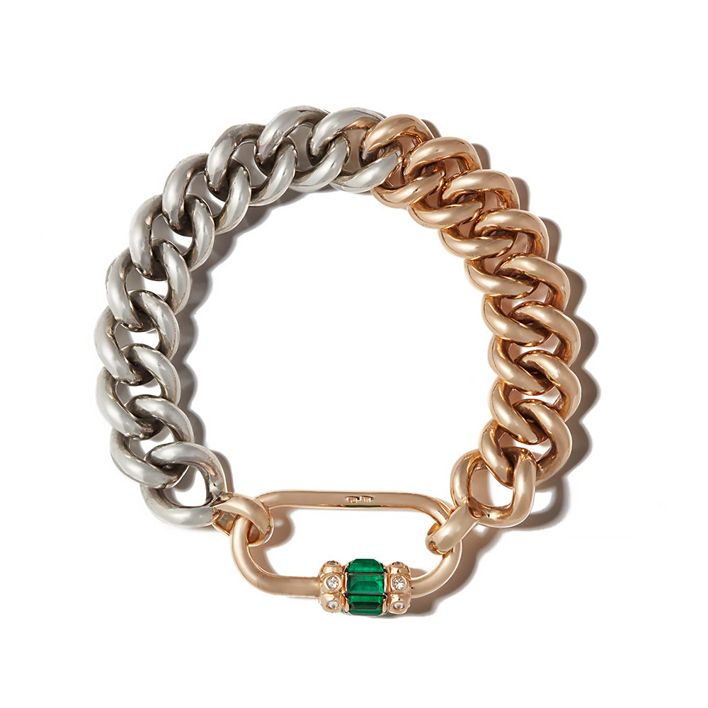 Chunky Emerald Chain Bracelet Marla Aaron