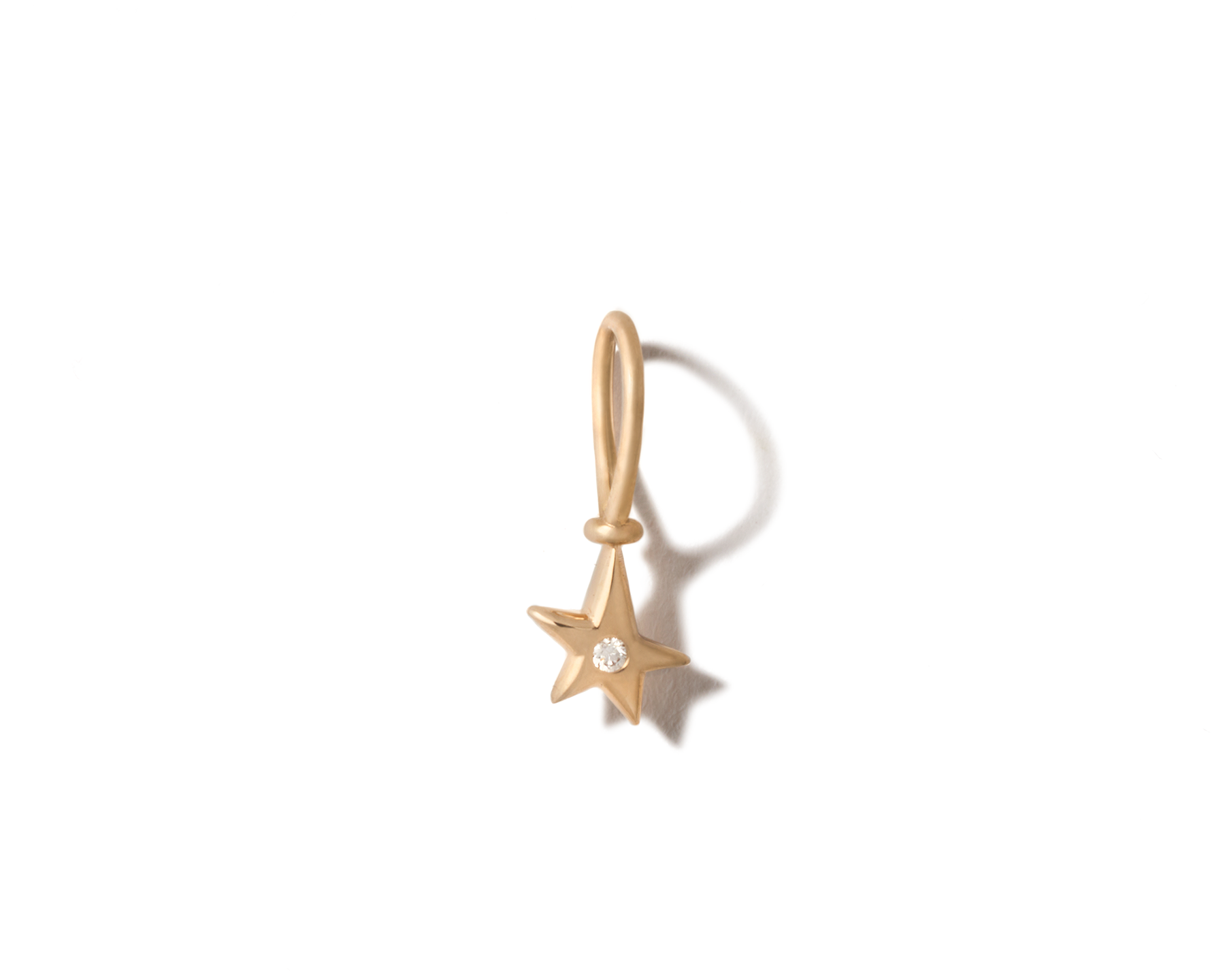 Star tiny gold necklace charm