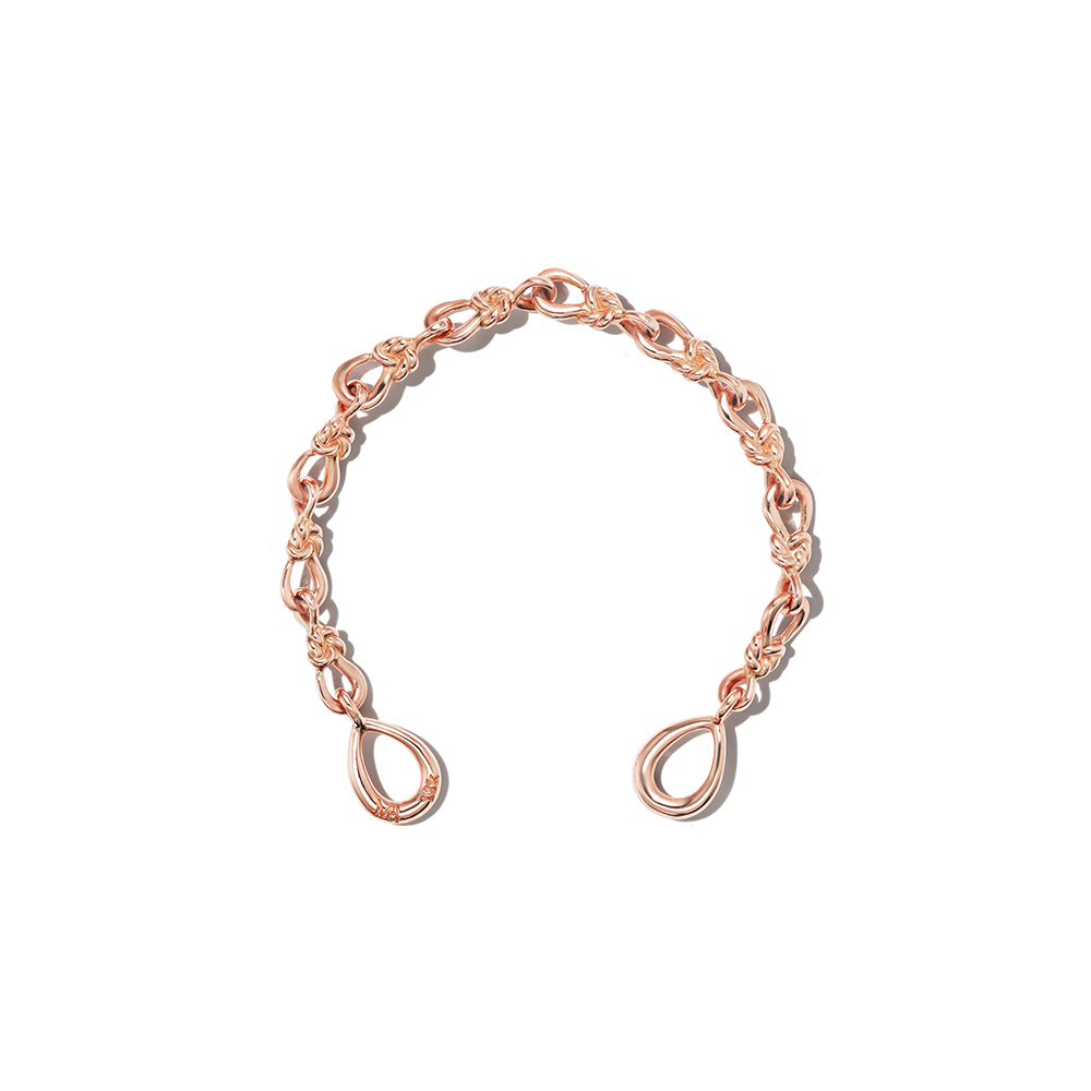 Rose gold chunky knot bracelet