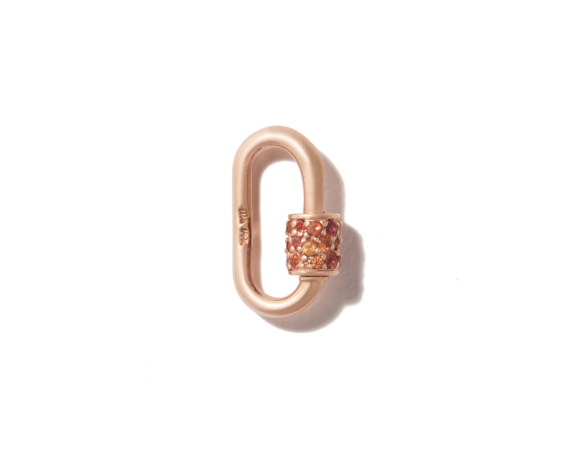 Stoned Babylock with Orange Sapphires