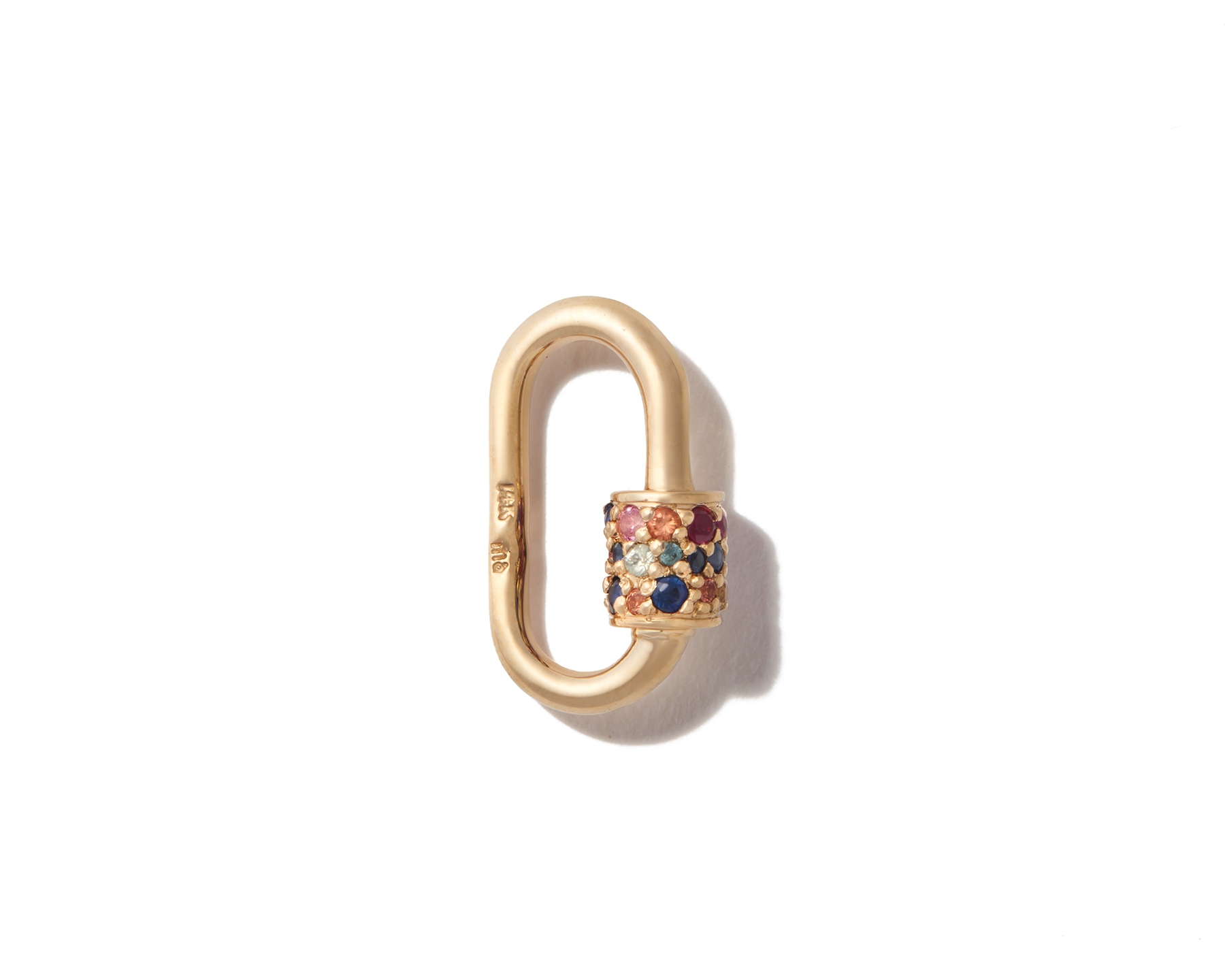 Marla Aaron マーラアーロン Baby Lock ベイビーロック14k Babylock - 14k Solid Carabiner Gold Lock Charm | Marla Aaron