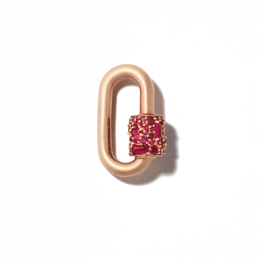 Stoned Chubby Medium Lock with Rubies