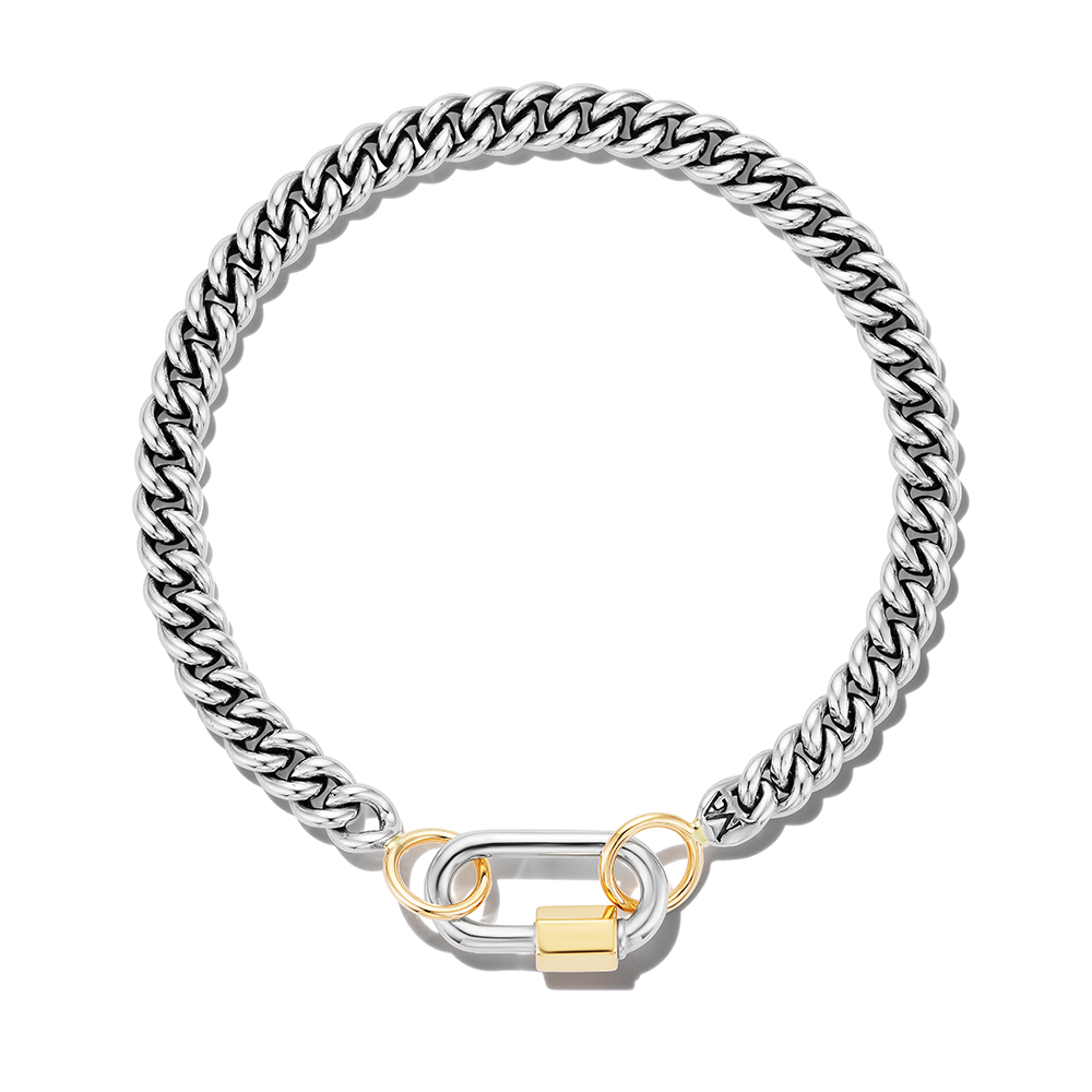 Heavy Silver Curb Chain Bracelet | Marla Aaron