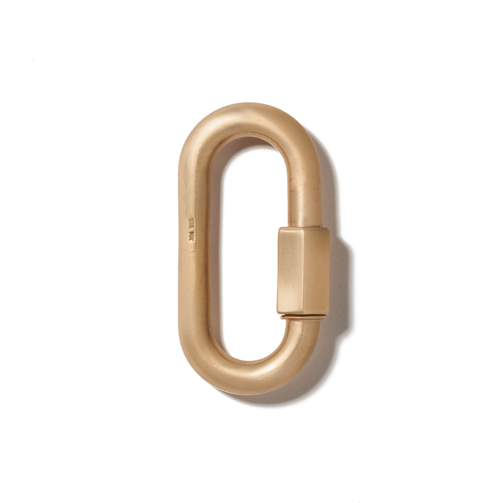 Gold Marla Aaron mega lock with closed clasp