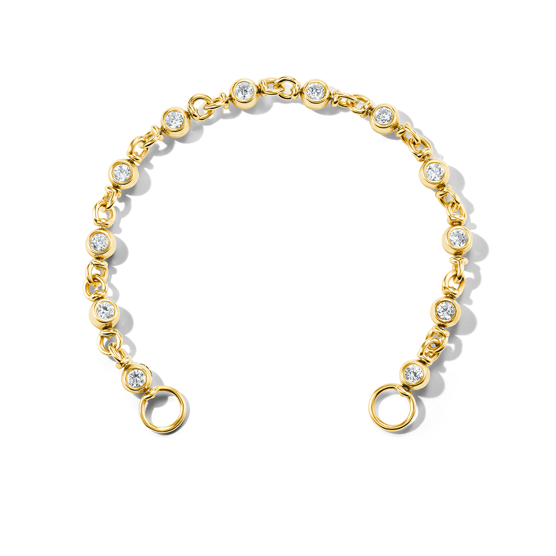 18k Gold Bracelet with Small Diamonds | Marla Aaron