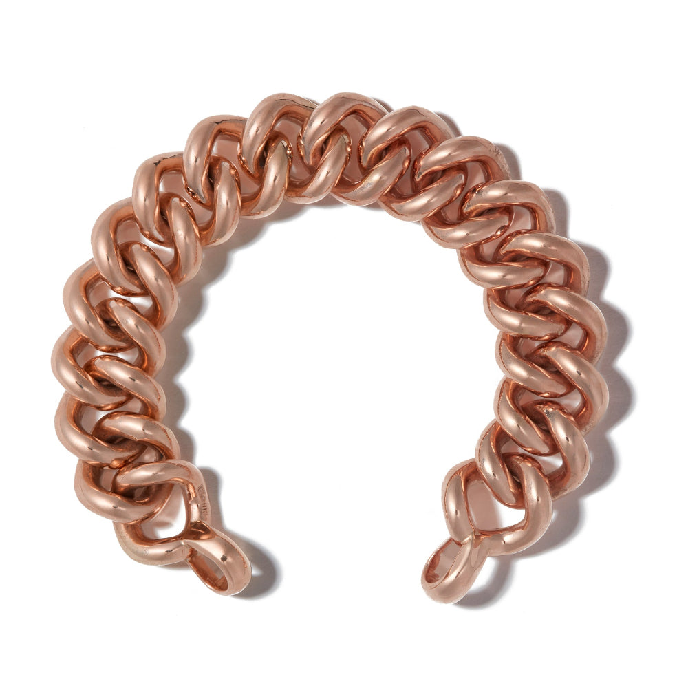 Mega Curb Large Gold Chain Bracelet Marla Aaron