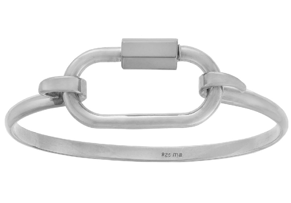 Marla Aaron | Silver Locking Bangle Bracelet Regular