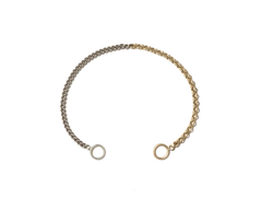 Gold and silver chain bracelet