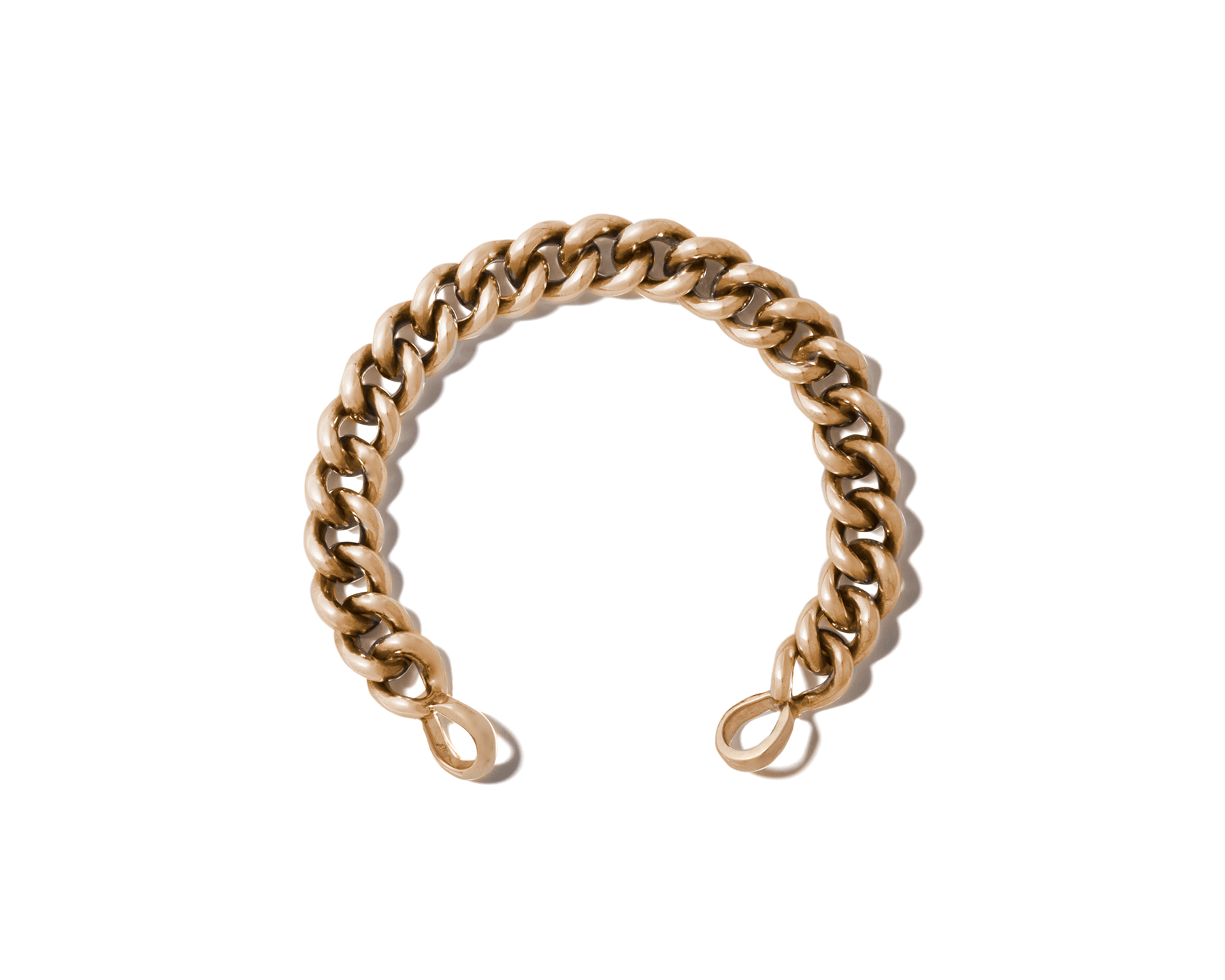 Marla Aaron | Heavy Curb Chain in Gold Bracelet 6.5 / Rose Gold