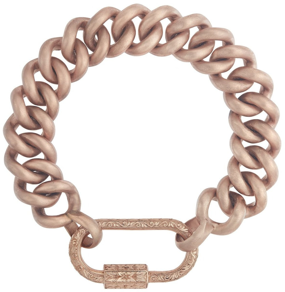 Monogrammed Lock Chain Necklace