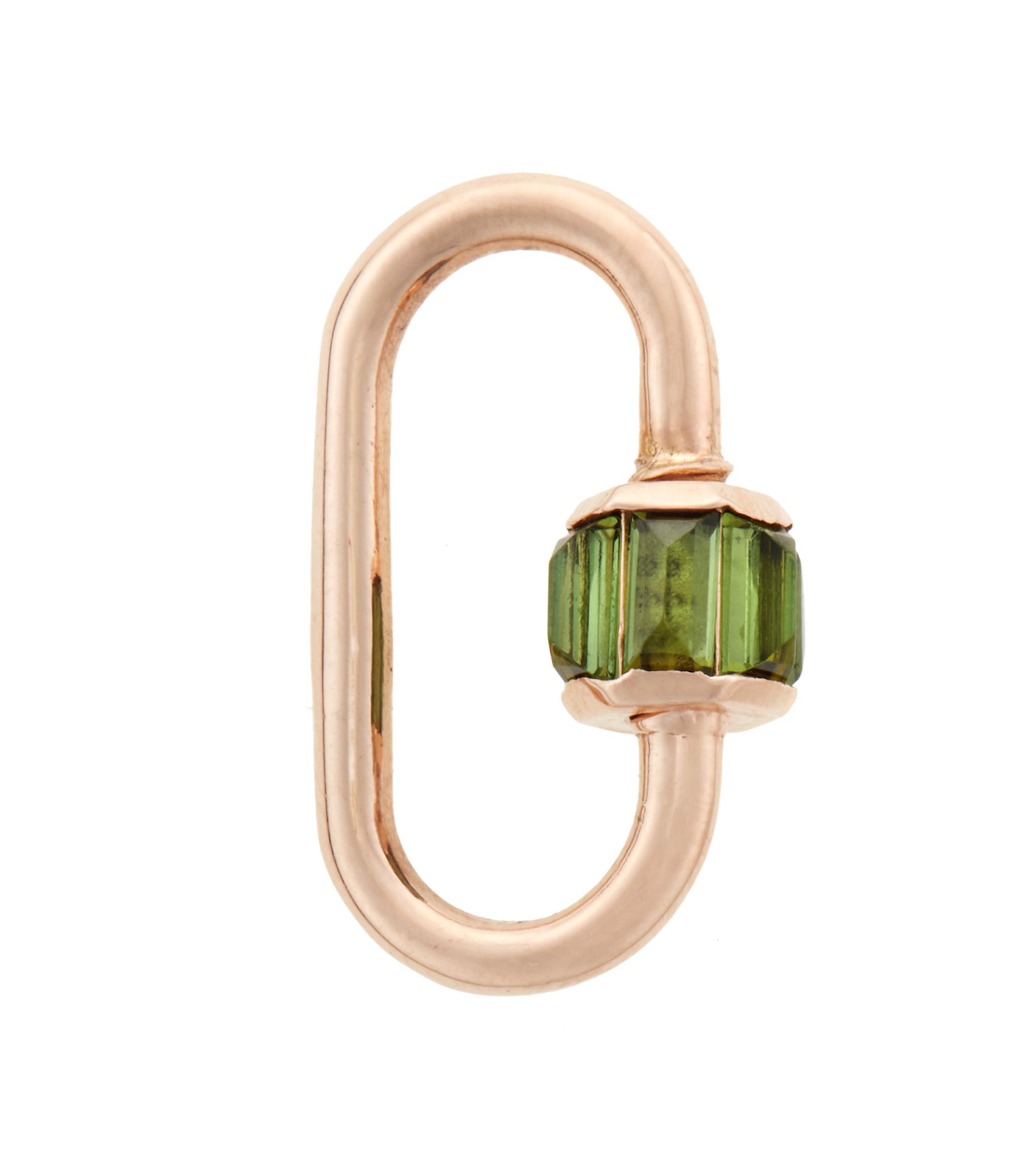 Total Medium Baguette Lock with Green Tourmaline