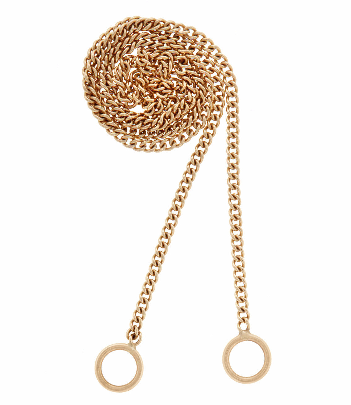 Curled up gold chain necklace