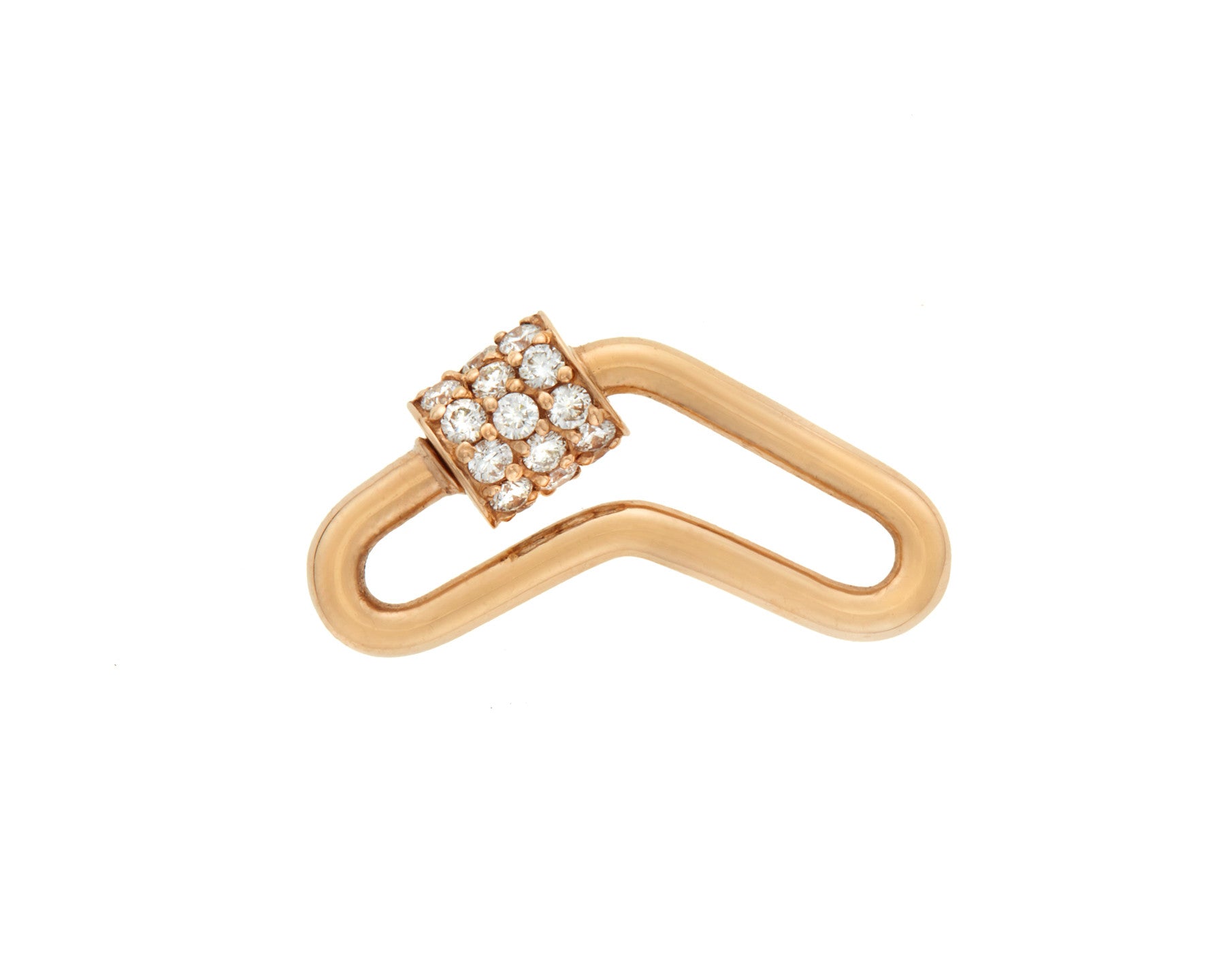 Stoned Boomerang Lock with Diamonds
