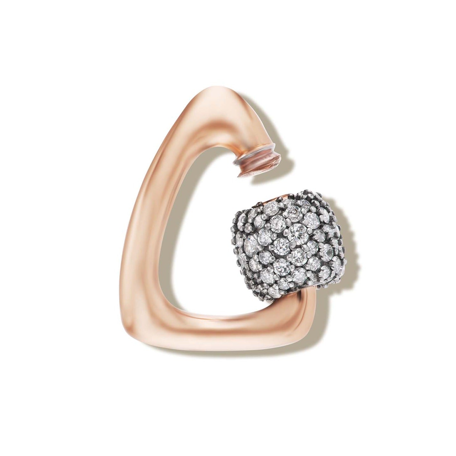 Stoned Free Form Lock with Diamonds