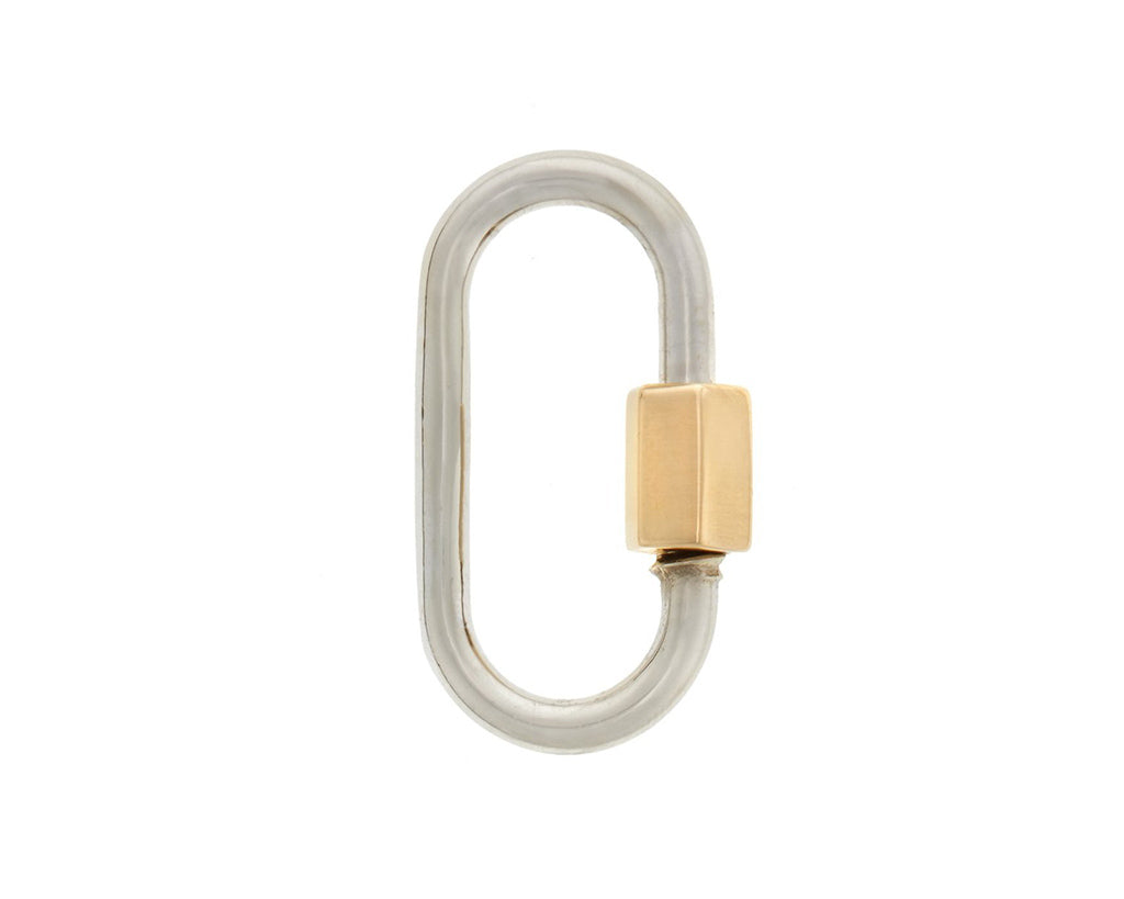 Medium lock silver and gold with closed clasp