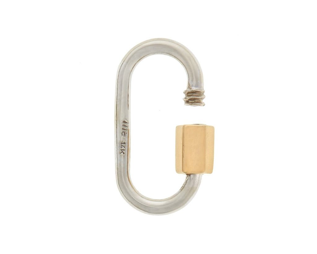 Medium lock silver and gold with open clasp