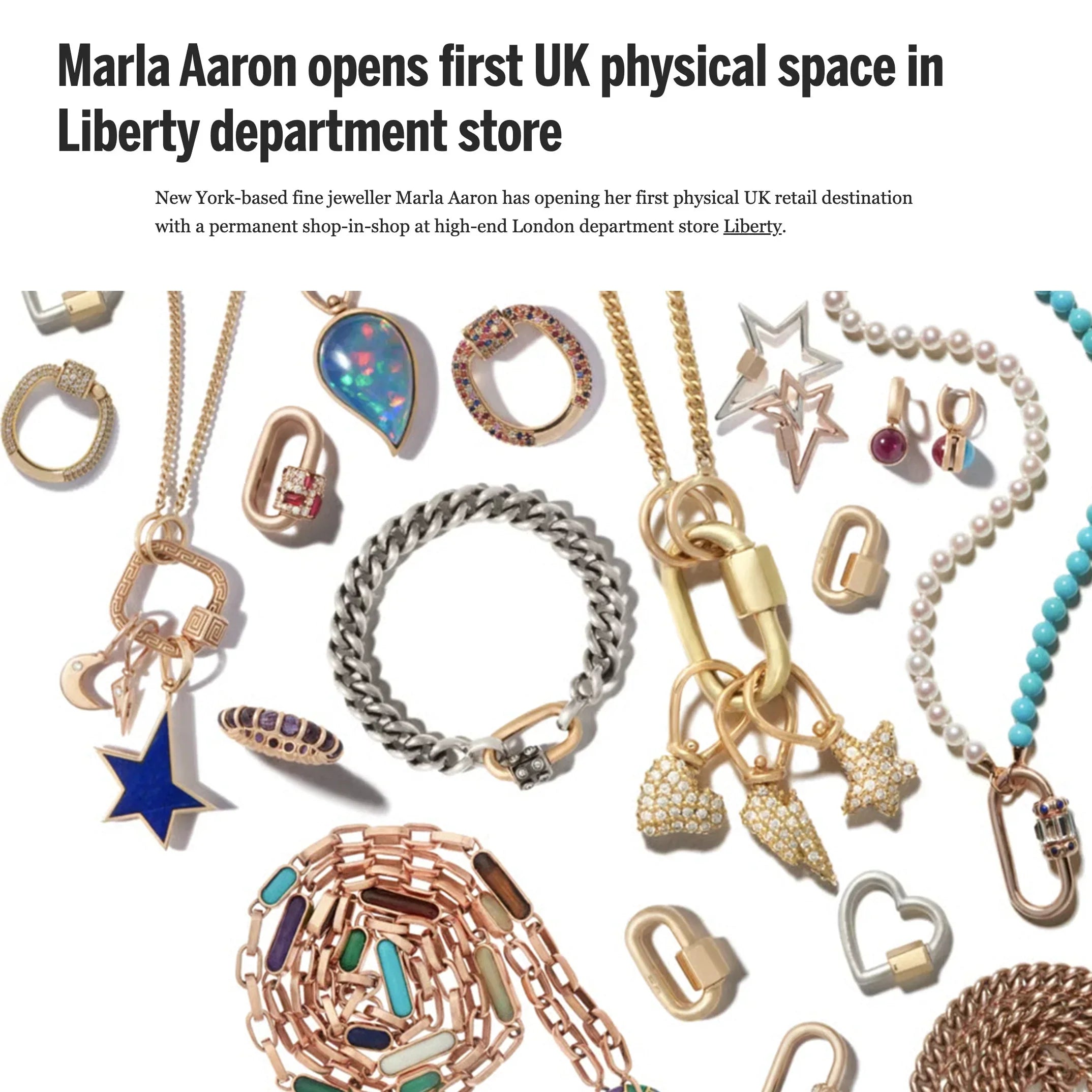 Marla Aaron opens first UK physical space in Liberty department store