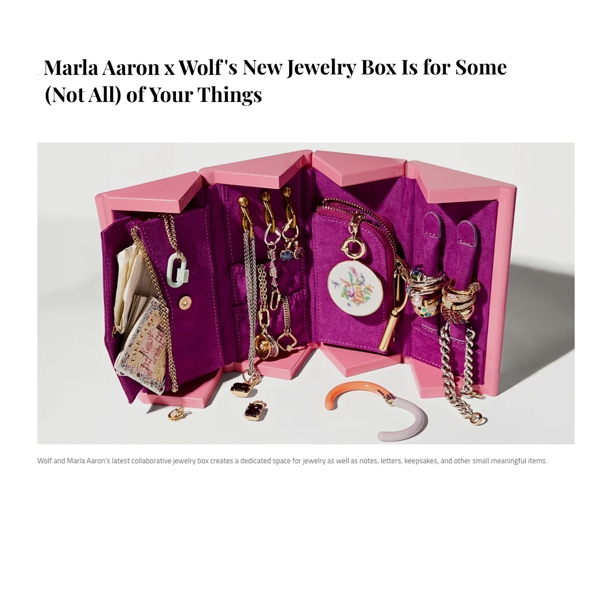 Marla Aaron x WOLF's New Jewelry Box Is for Some (Not All) of Your Things