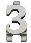 3 Number Icon