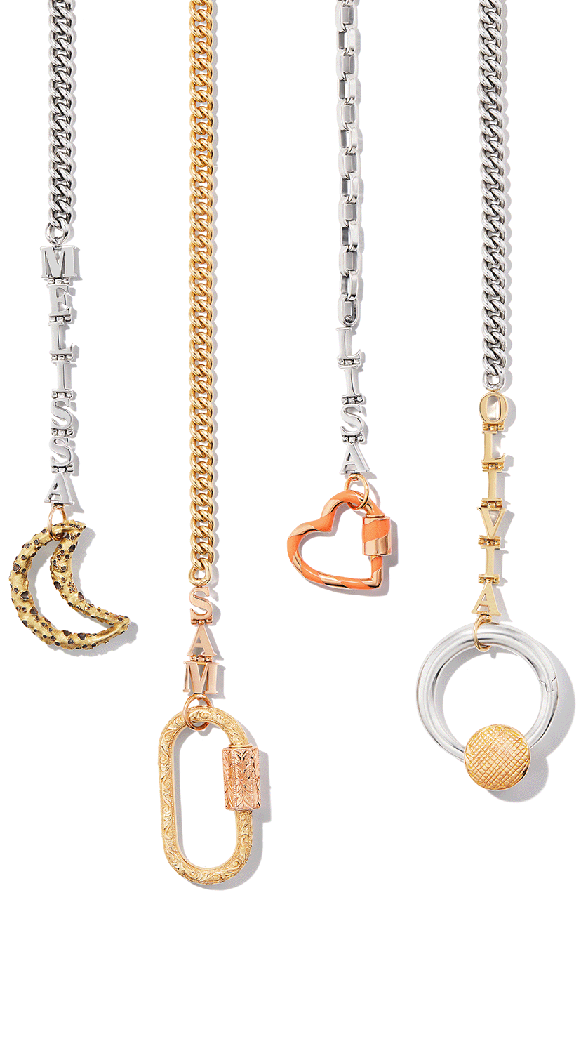 Transparent Acrylic Spike Chain Necklace Clear Chain Lock Pendants