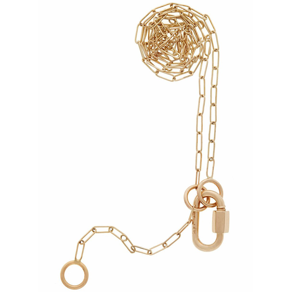 Gold Babylock Square Link Chain Necklace