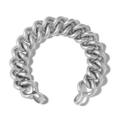 Mega Curb Bracelet in Silver