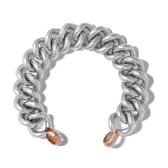 Mega Curb Bracelet in Silver