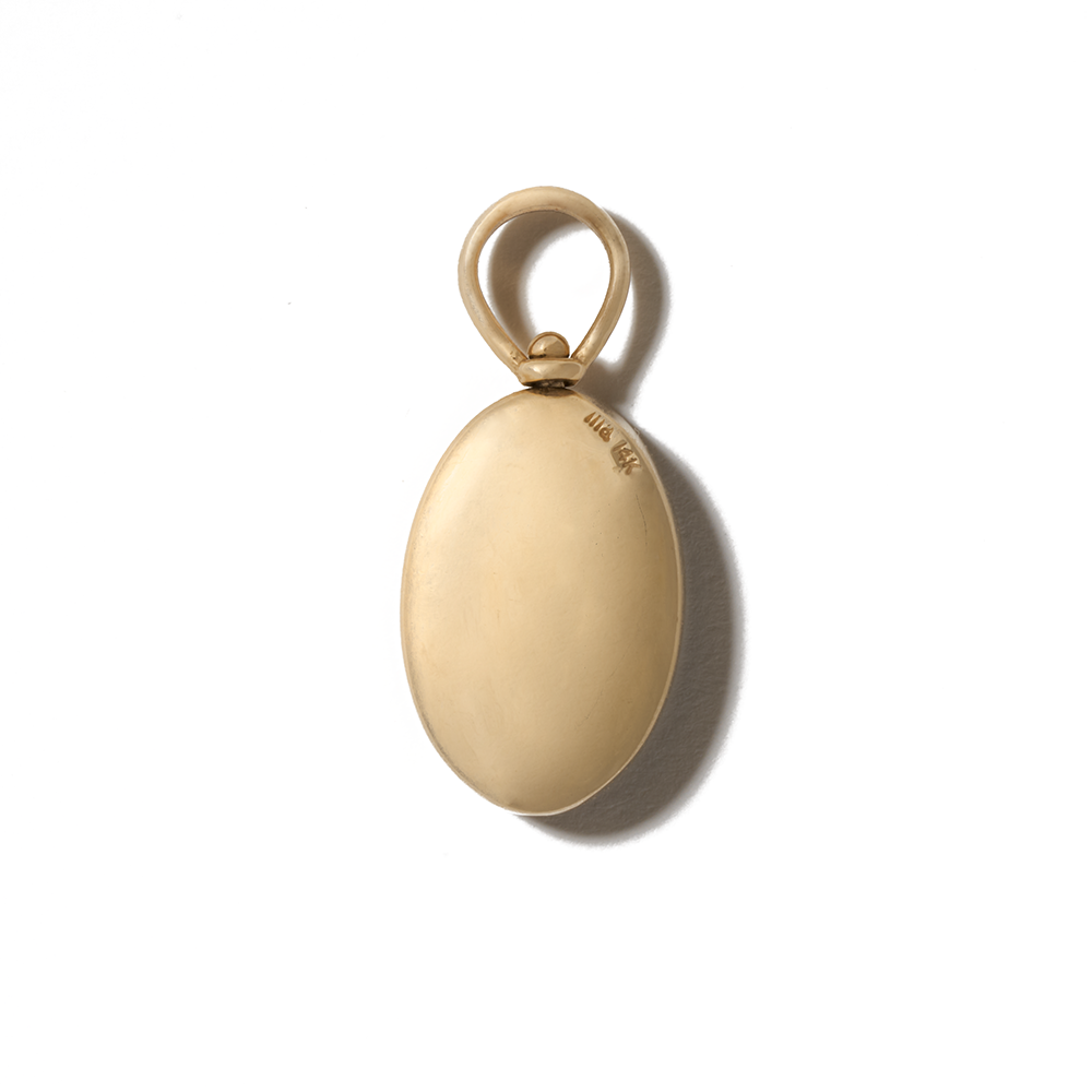 Small Oval Charm with Turquoise