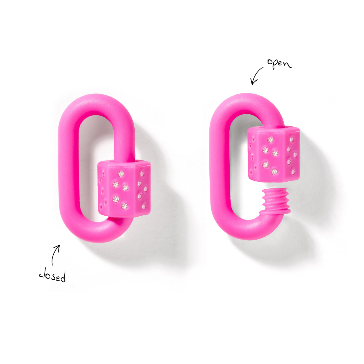 Rubber Chubby Medium Lock with Diamonds