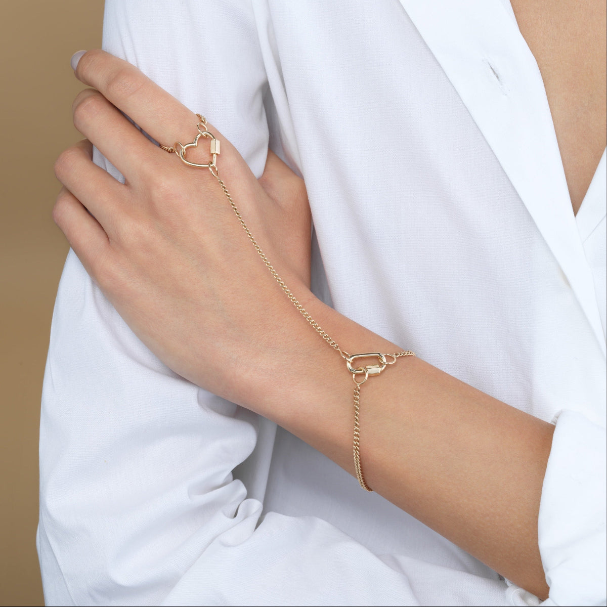 Gold Not So Heavy Curb Chain Ring – Marla Aaron