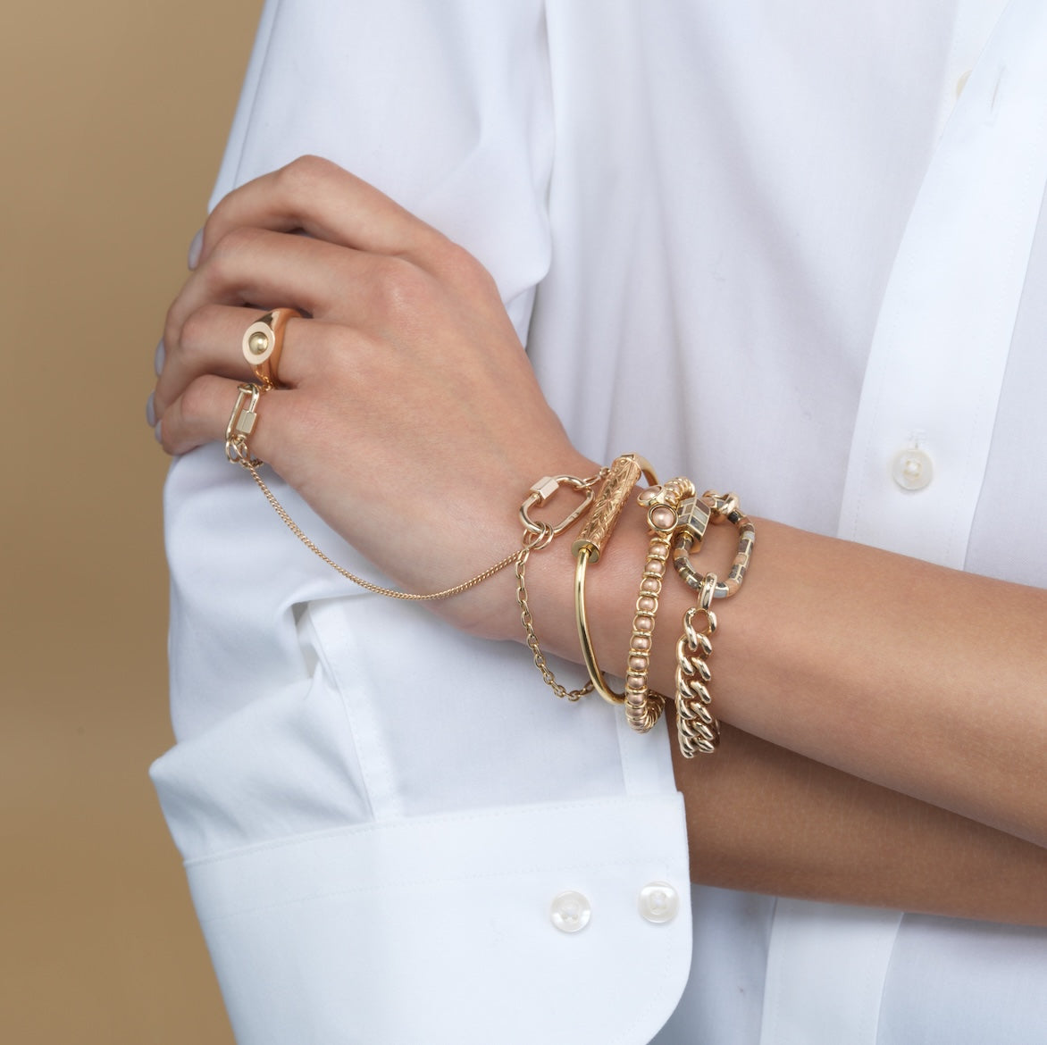 Rolling Bracelet with Gold Balls | Marla Aaron