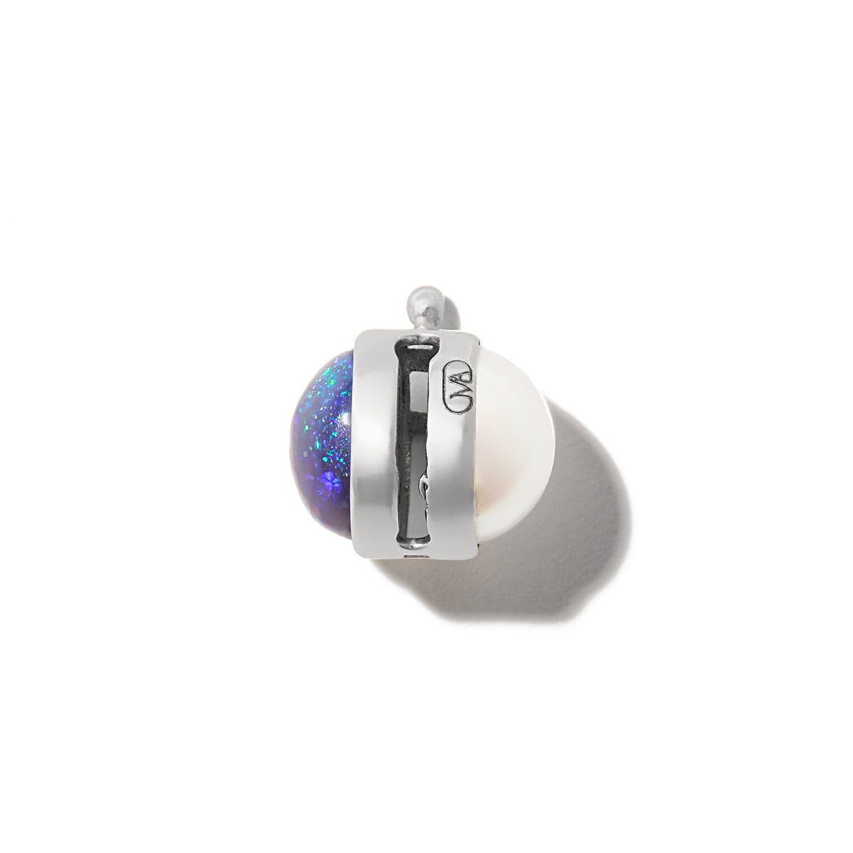 Drop Lozenge with Akoya Pearl and Opal