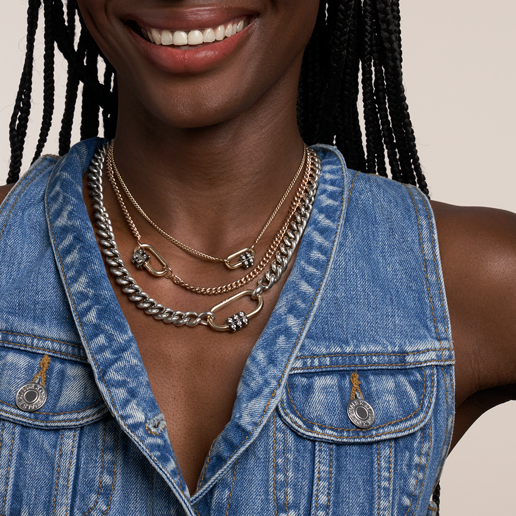 MiniMega Small Curb Chain Necklace | Marla Aaron MiniMega Small Curb Chain Necklace | Marla Aaron