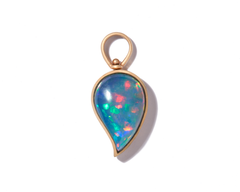 Small Drop Charm with Opal