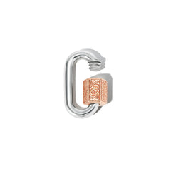 Embossed Chubby Medium Lock in Mixed Metal