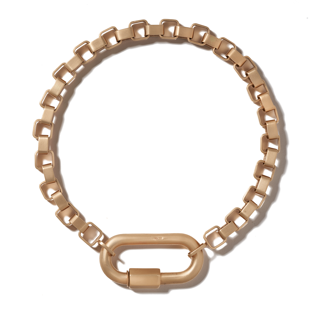 Gold bracelet with gold mega lock