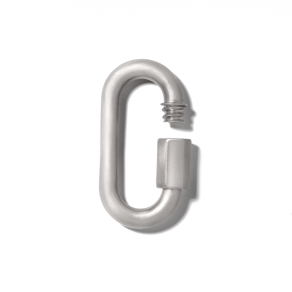 Silver mega lock charm with open clasp