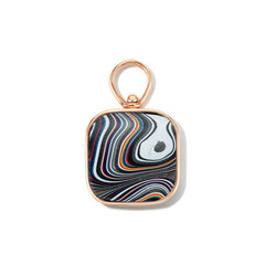 Small Squircle Charm with Fordite