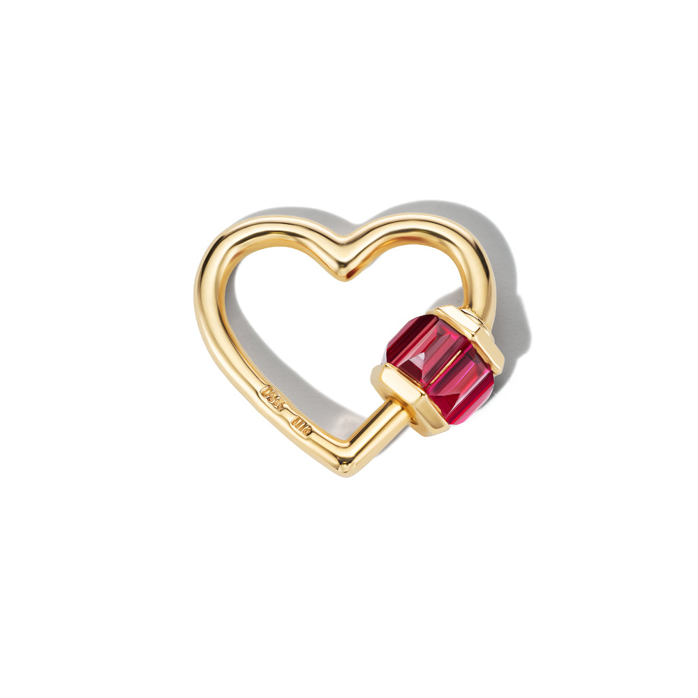 Total Baguette Baby Heartlock with Ruby