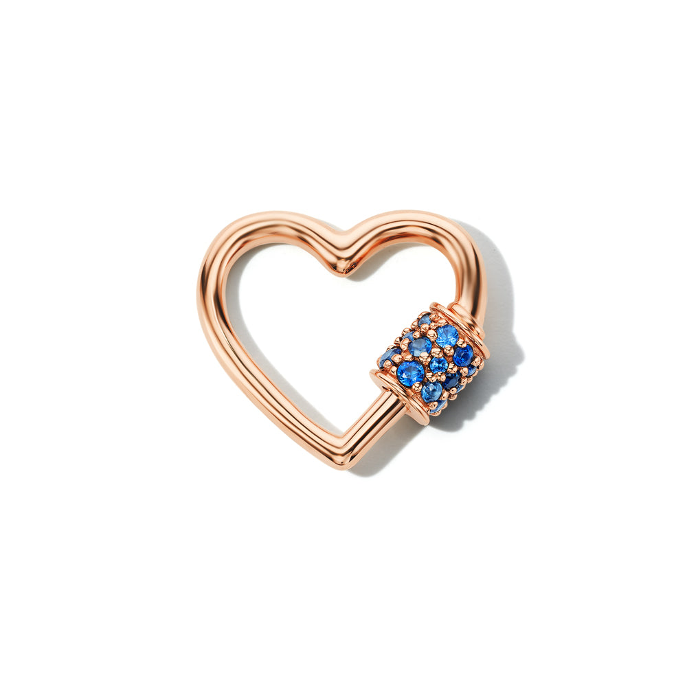 Stoned Baby Heartlock with Blue Sapphire