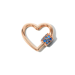 Stoned Baby Heartlock with Blue Sapphire