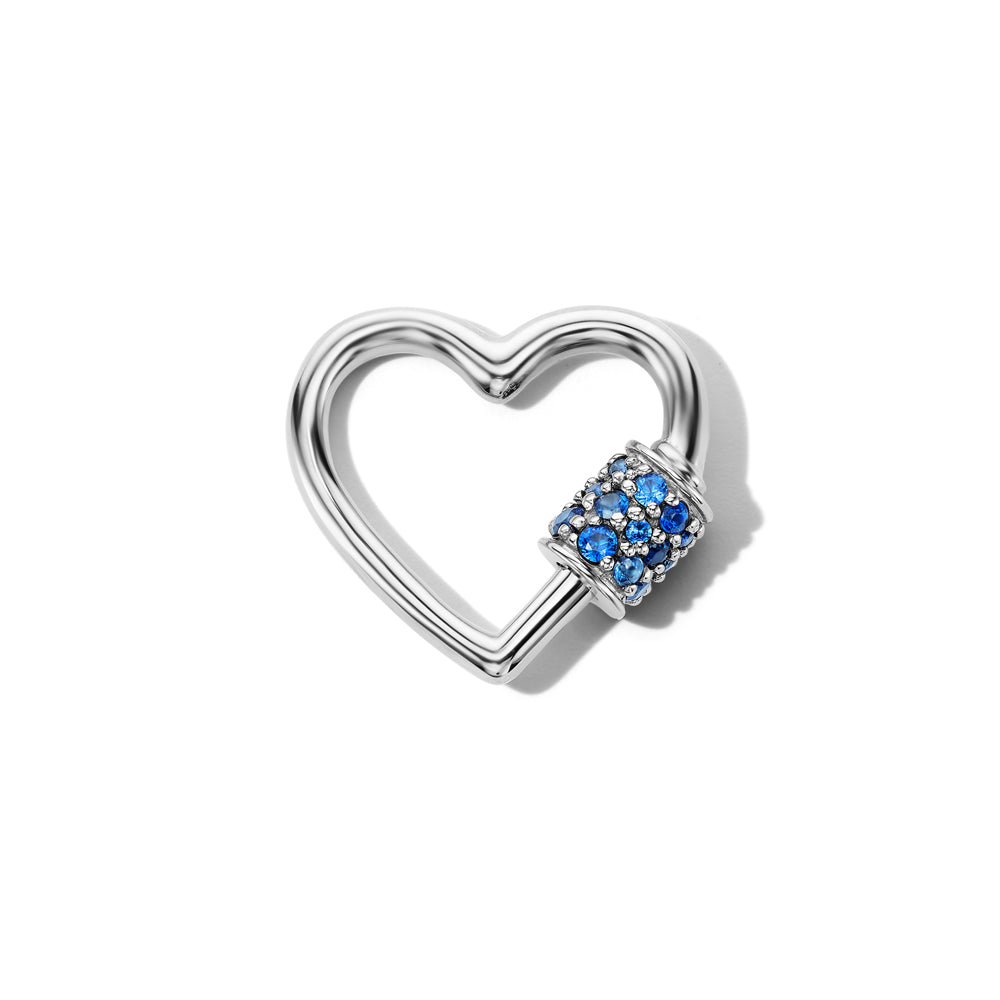 Stoned Baby Heartlock with Blue Sapphire