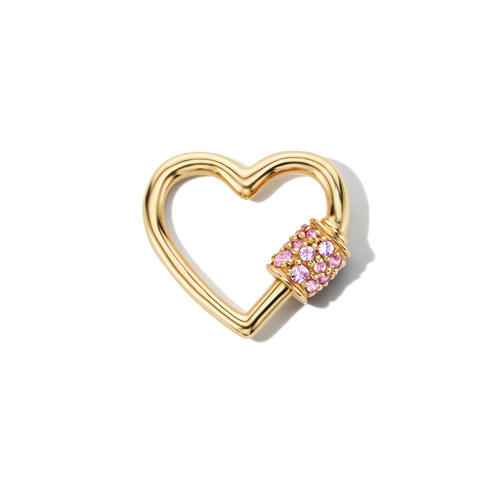 Stoned Baby Heartlock with Pink Sapphires