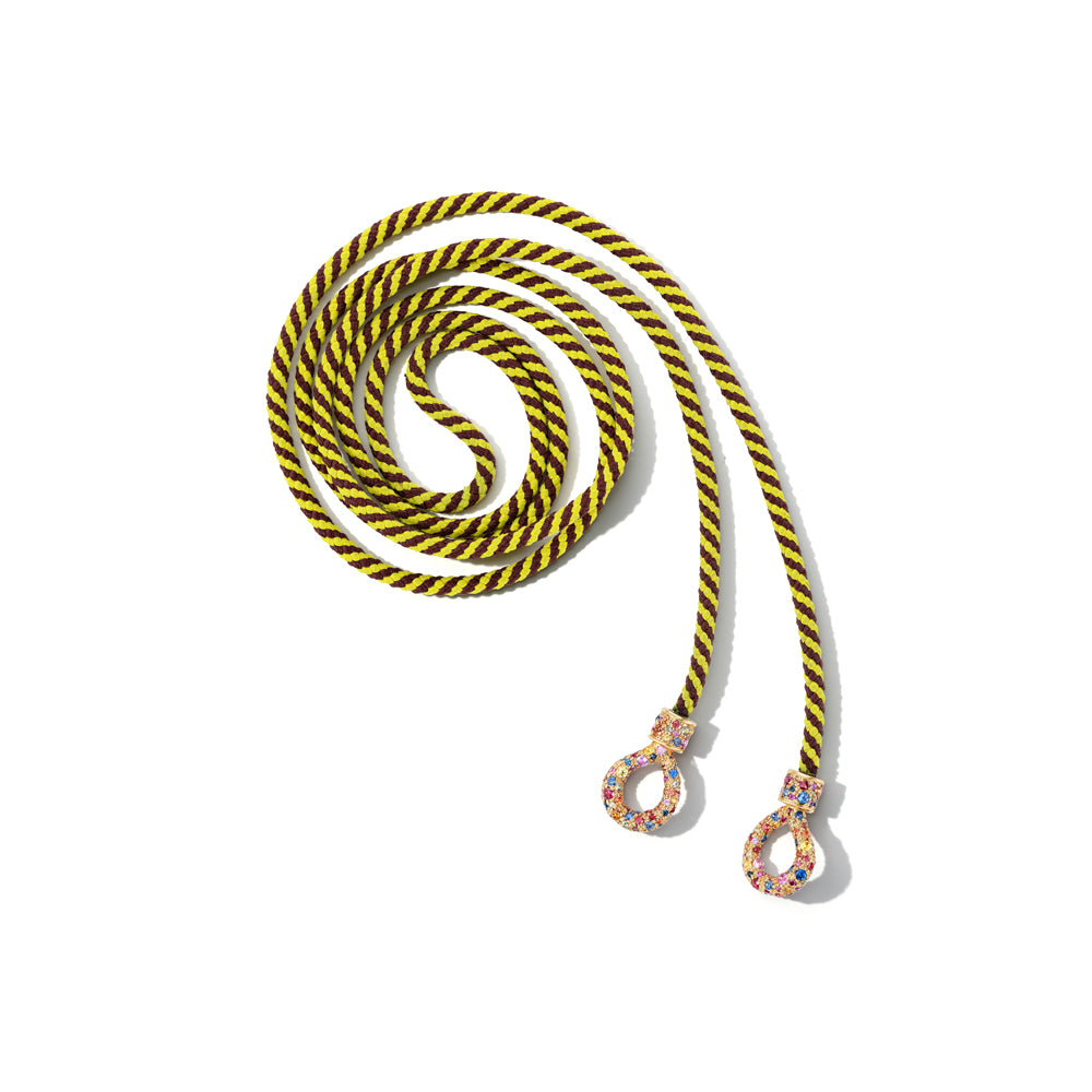 The String Project Necklace with Silver Loops
