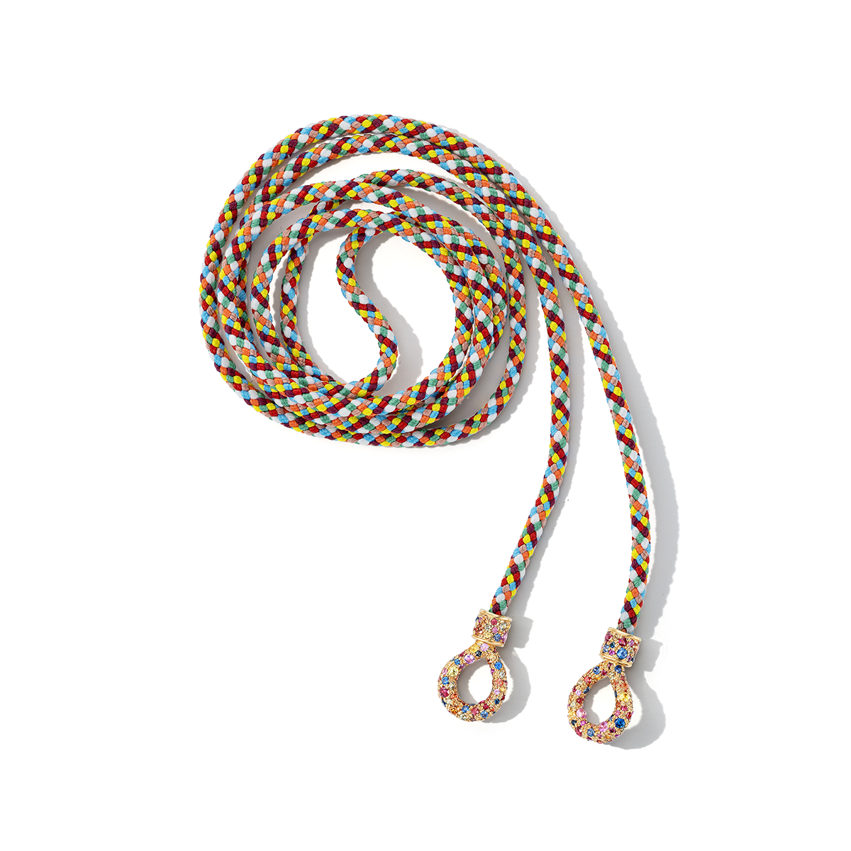 The String Project Necklace Allstone Mixed Sapphire Loops