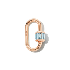 Total Medium Baguette Lock with Aquamarine
