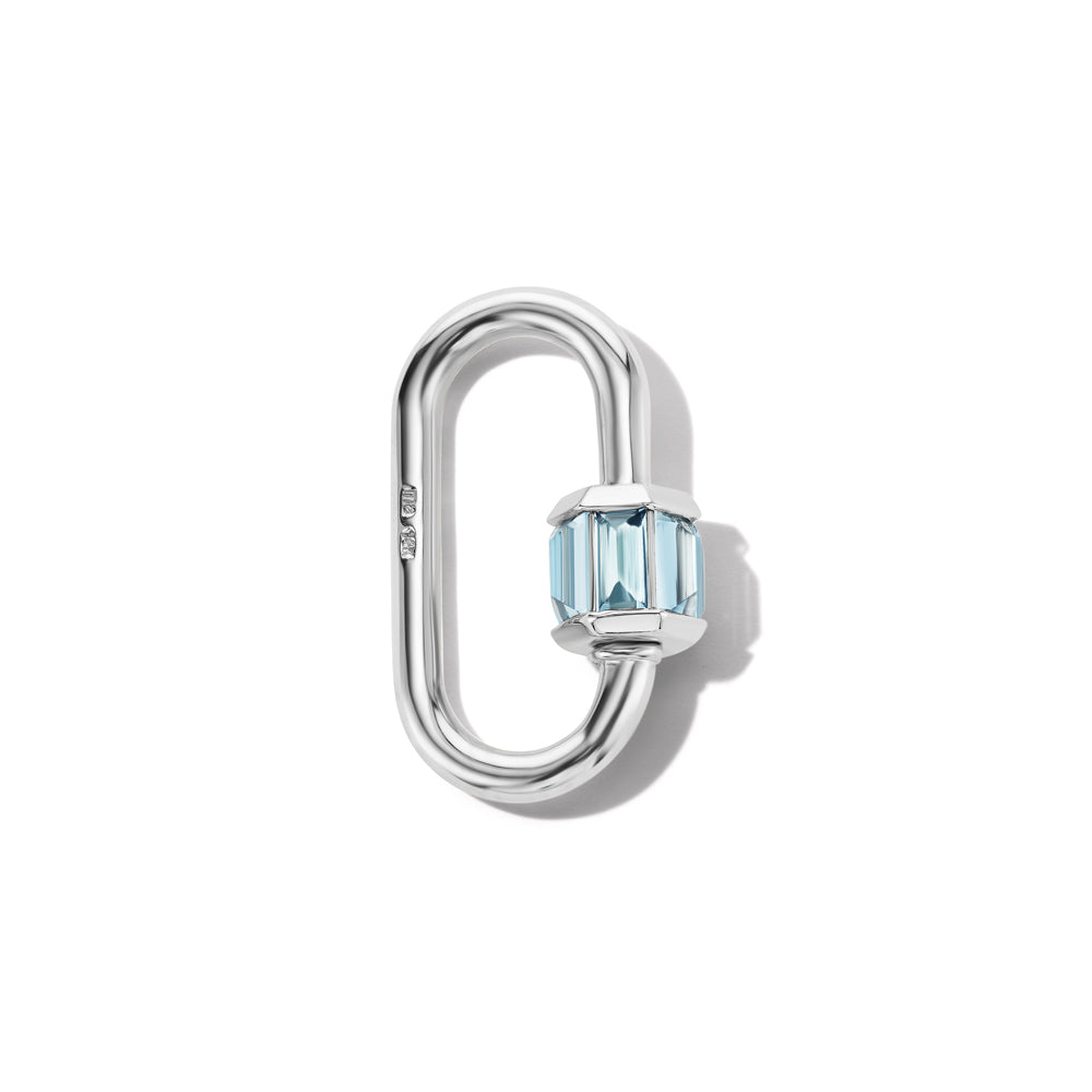 Total Medium Baguette Lock with Aquamarine